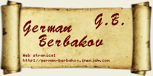German Berbakov vizit kartica
